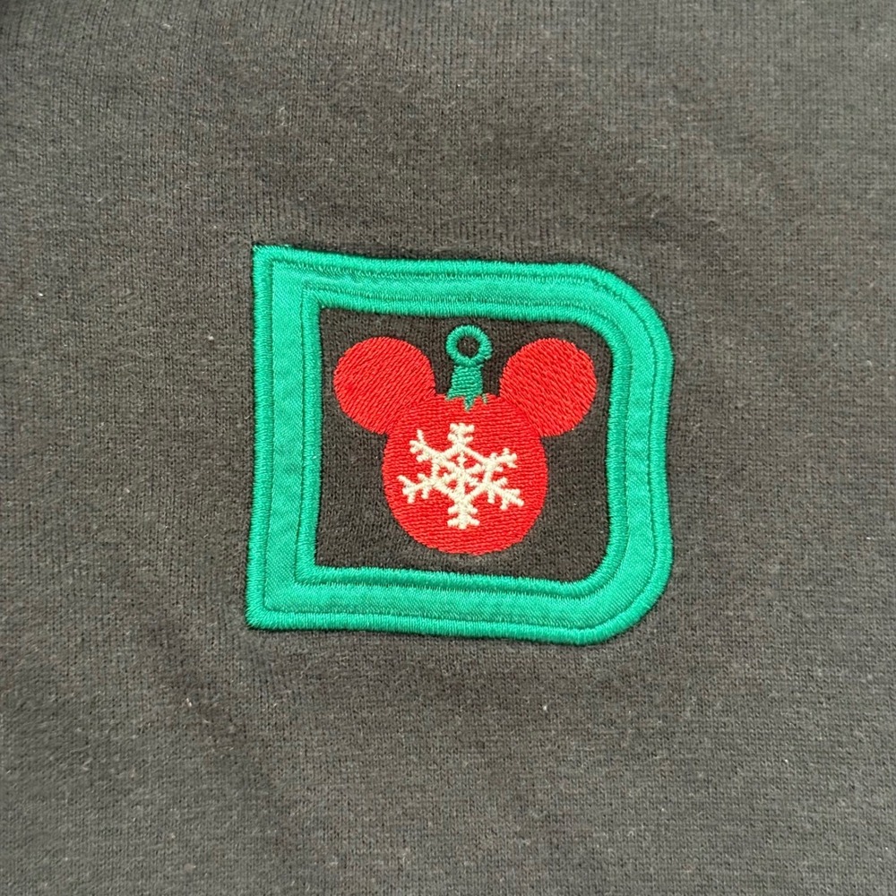 Disney Mickey Christmas "Tis the Season to be Jolly" Zip Up Hoodie XL Black - Picture 3 of 8
